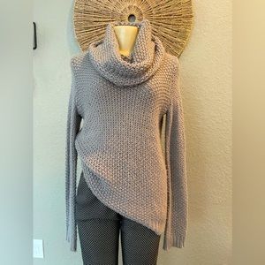 Grey Knit cowl neck sweater